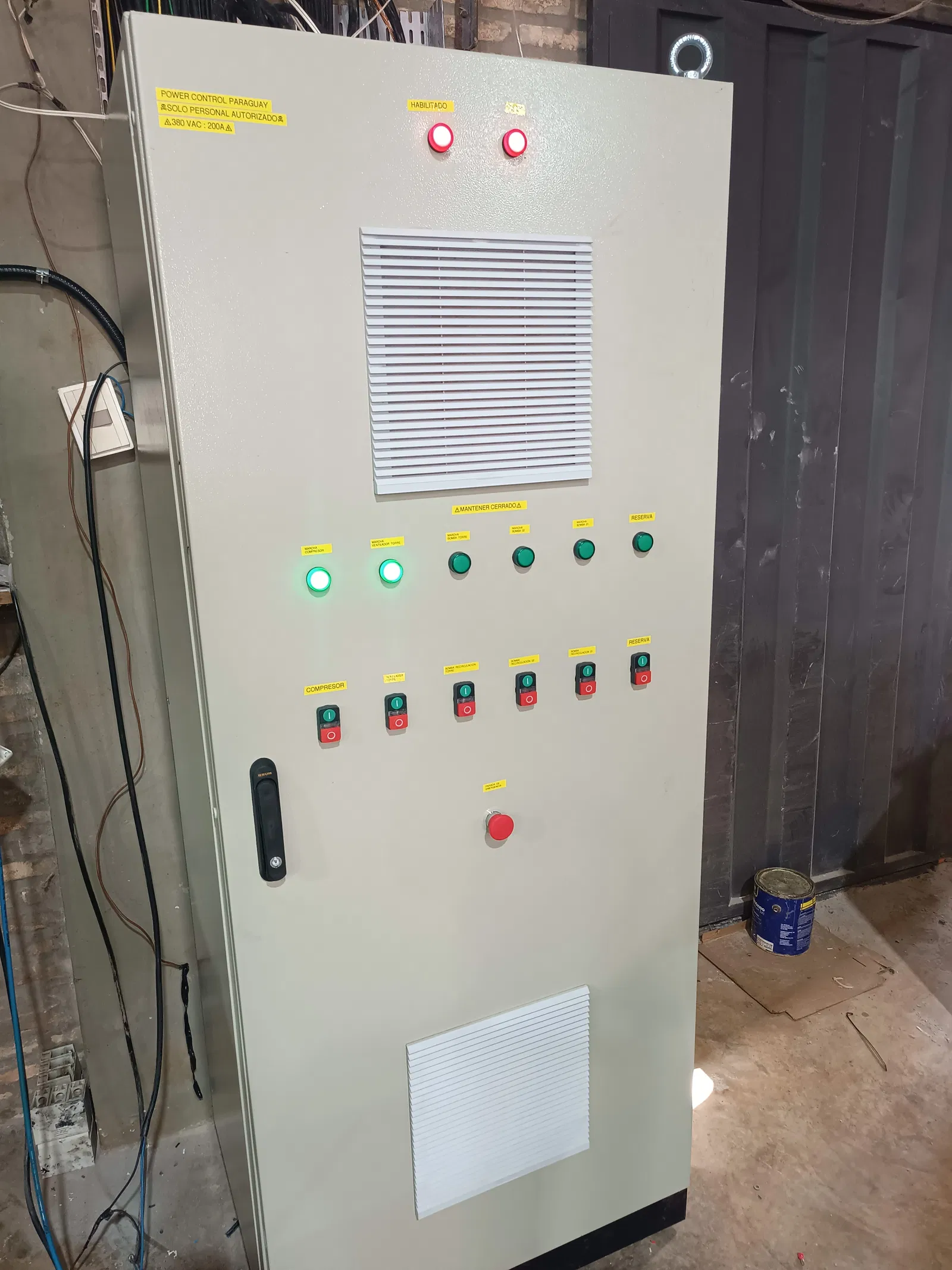 Tablero industrial de planta